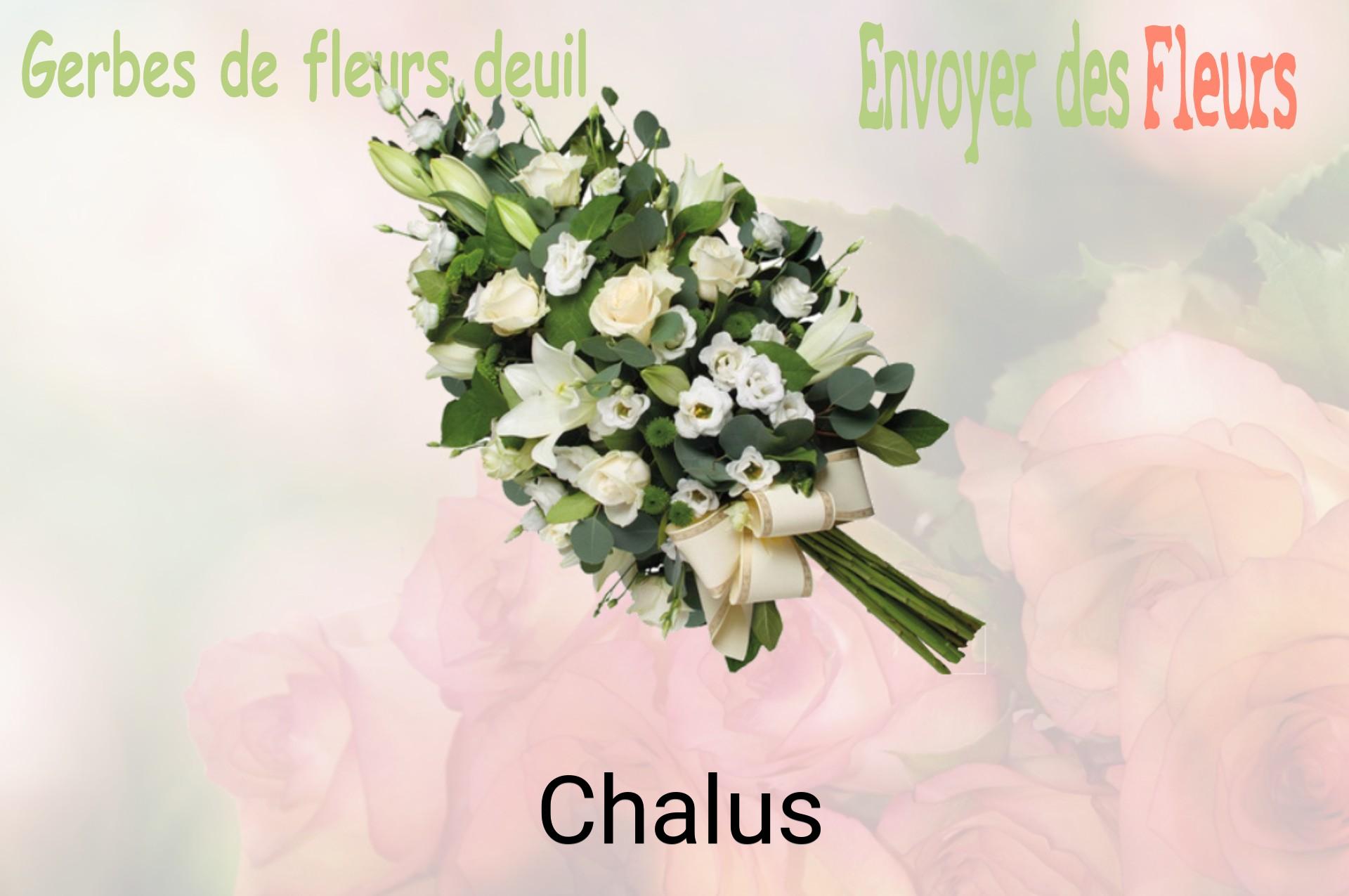Gerbe de fleurs de deuil livrée à Chalus